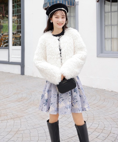 「WILLSELECTION」 ノーカラージャケット MEDIUM ベージュ レディース_画像6