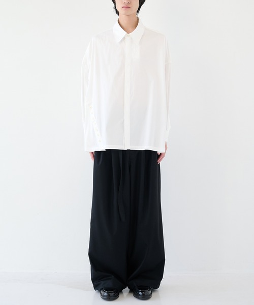 SHAREEF（シャリーフ） シャツ 「SHAREEF」アシンメトリービッグシャツ
