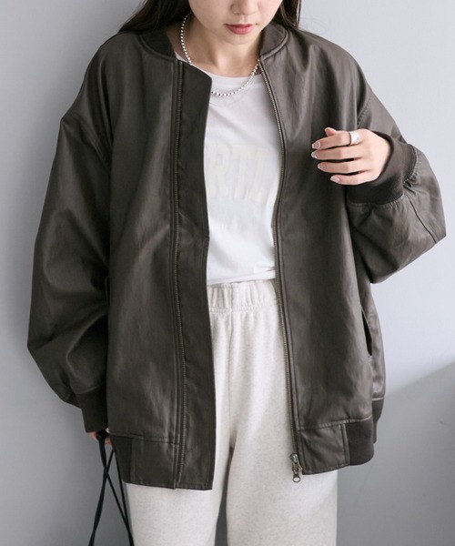 pual ce cin 「PUAL CE CIN」 ブルゾン FREE ダークブラウン