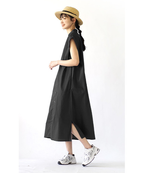 「e-zakkamania stores」 「blucielo」半袖ワンピース フリー ブラック レディース_画像7