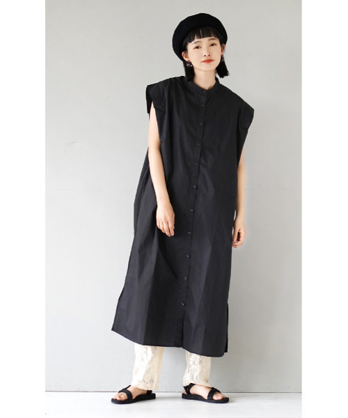 「e-zakkamania stores」 「blucielo」半袖ワンピース フリー ブラック レディース_画像8