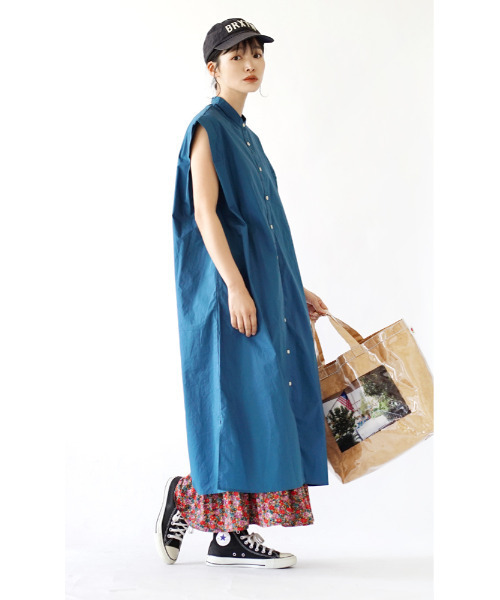 「e-zakkamania stores」 「blucielo」半袖ワンピース フリー ブラック レディース_画像9