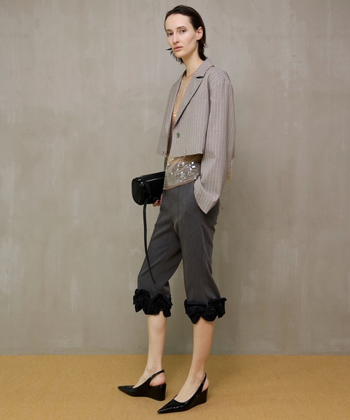 MAISON SPECIAL メゾンスペシャル フラワーヘムカプリパンツ MAISON SPECIAL（メゾンスペシャル） パンツ Flower Hem Capri Pants