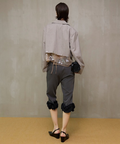 MAISON SPECIAL（メゾンスペシャル） パンツ Flower Hem Capri Pants