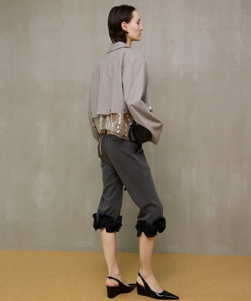 MAISON SPECIAL（メゾンスペシャル） パンツ Flower Hem Capri Pants