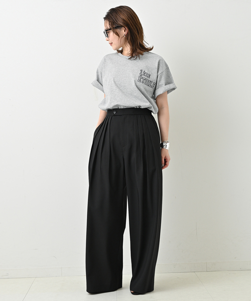 「SLOBE IENA」 半袖Tシャツ FREE グレー レディース_画像8