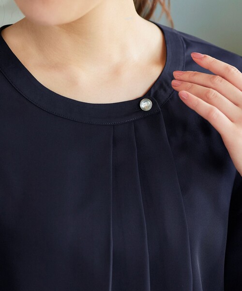 「Tiaclasse」 長袖ブラウス M ブルー系その他 レディース_画像4