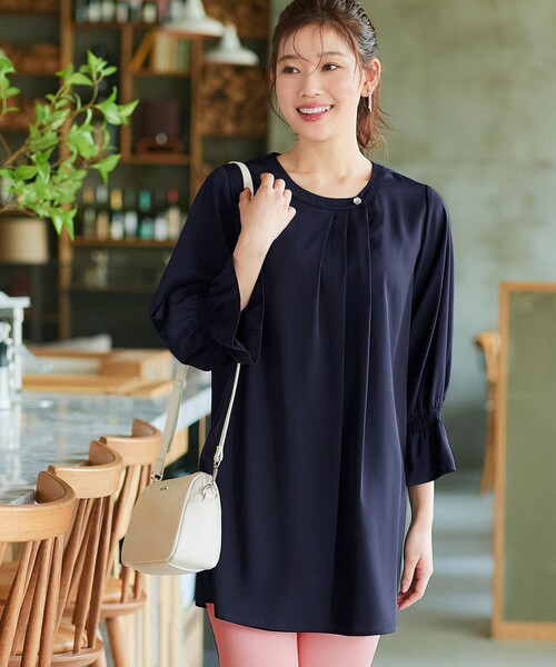 「Tiaclasse」 長袖ブラウス M ブルー系その他 レディース_画像7