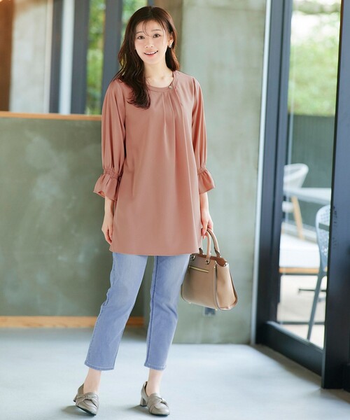 「Tiaclasse」 長袖ブラウス M ブルー系その他 レディース_画像9