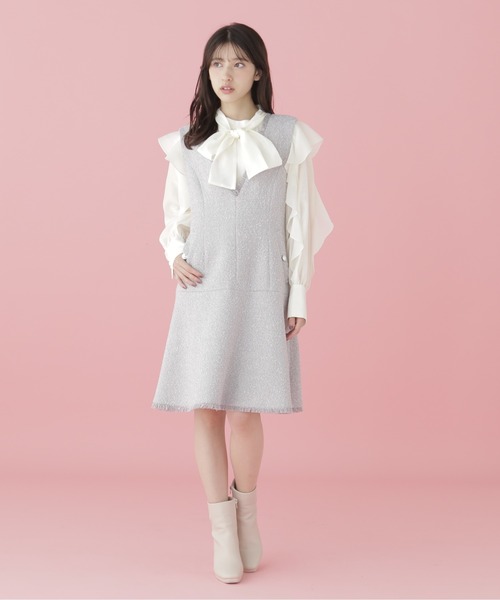 「JILL by JILL STUART」 サロペットスカート SMALL グレー レディース_画像3