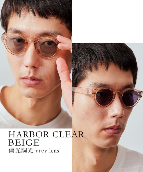 Jugaad14 サングラス 「jugaad14」HARBOR CLEAR beige メンズ