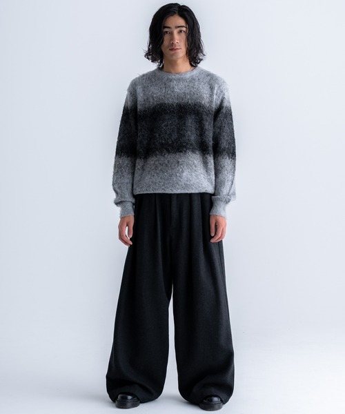 「SINSS」 長袖ニット MEDIUM ブラウン メンズ_画像8