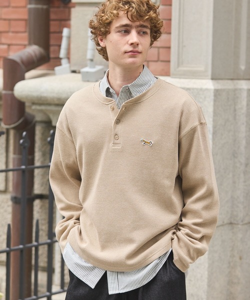 希少US製 Dior ヘンリーネック フェードブラック シングルステッチ 短丈 PENNEYS（ペニーズ） ヘンリーネック tシャツ PENNEYS/ぺニーズ 別注