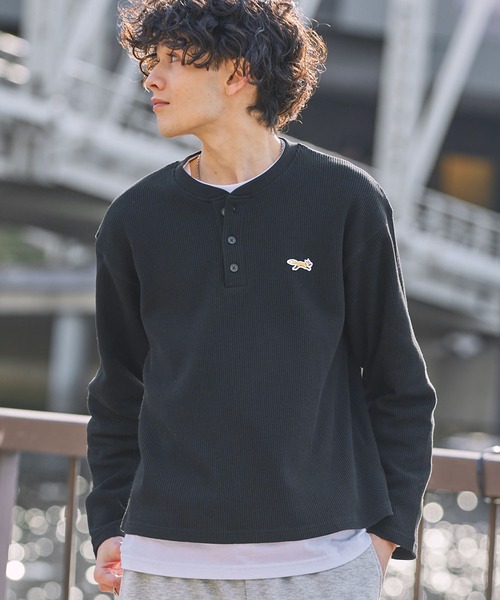 希少US製 Dior ヘンリーネック フェードブラック シングルステッチ 短丈 PENNEYS（ペニーズ） ヘンリーネック tシャツ PENNEYS/ぺニーズ 別注