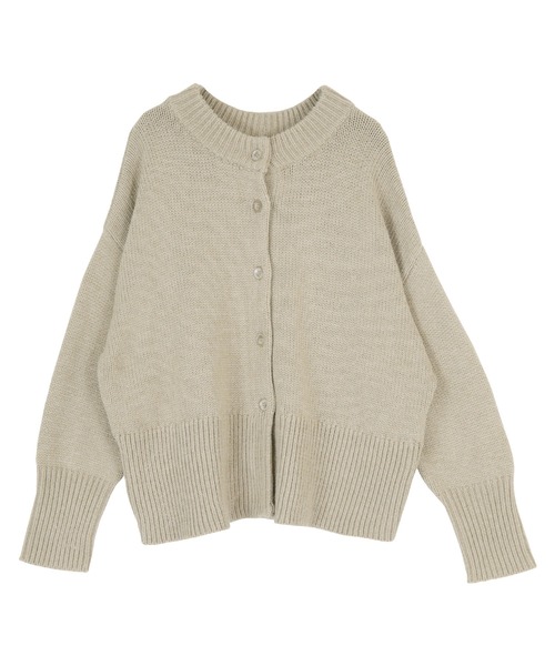 「titivate」 ニットカーディガン M 杢グレー レディース_画像4