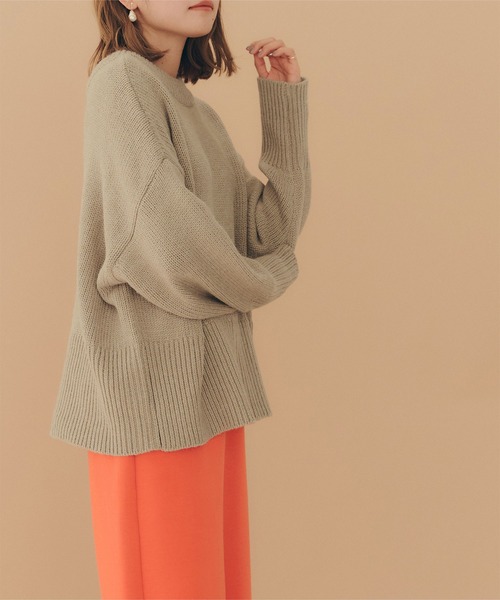 「titivate」 ニットカーディガン M 杢グレー レディース_画像6