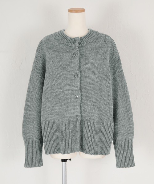 「titivate」 ニットカーディガン M 杢グレー レディース_画像7