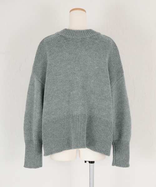 「titivate」 ニットカーディガン M 杢グレー レディース_画像9