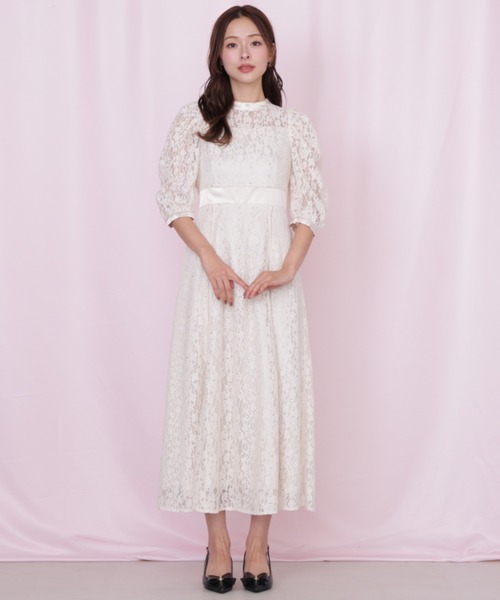 パーティードレス ワンピース レースワンピースの画像