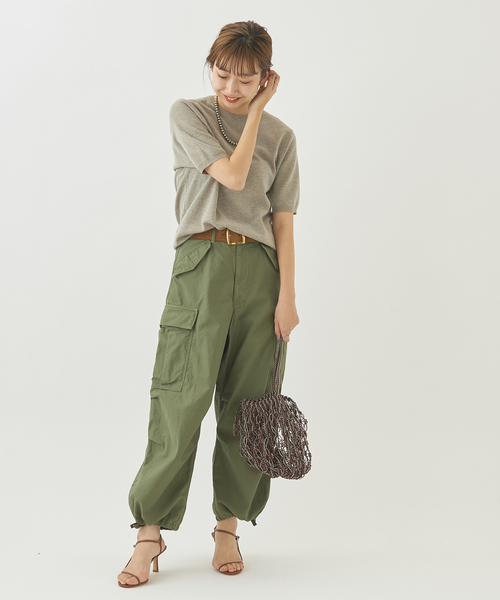 「Plage」 半袖ニット - ベージュ レディースの画像