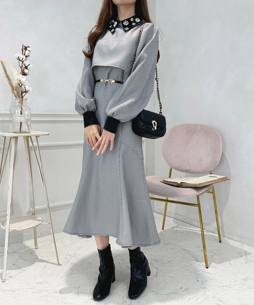 「apres jour」 長袖ワンピース フリー ピンクベージュ レディース_画像5