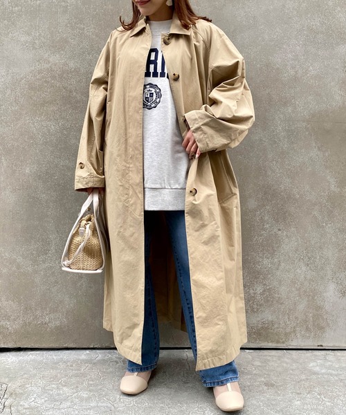 「INGNI」 ステンカラーコート M ブラウン レディース_画像8