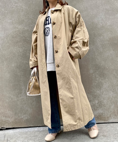 「INGNI」 ステンカラーコート M ブラウン レディース_画像9