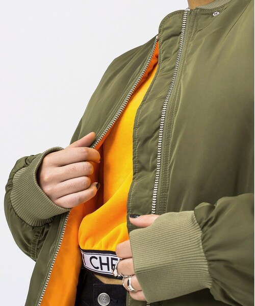 「CHEAP MONDAY」 ジャケット S レッド レディース_画像3