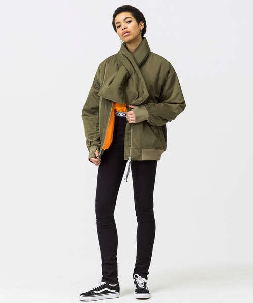 「CHEAP MONDAY」 ジャケット S レッド レディース_画像8