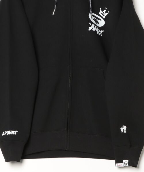 「AAPE BY A BATHING APE」 プルオーバーパーカー LARGE ブラック メンズ_画像3