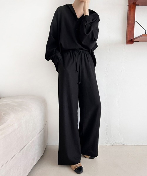 セットアップ シャツ×ワイドパンツセットアップ レディース : ZOZOTOWN