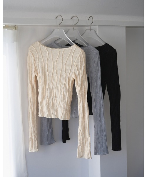 anuke（アンヌーク） tシャツ Random Pintuck Tops レディース