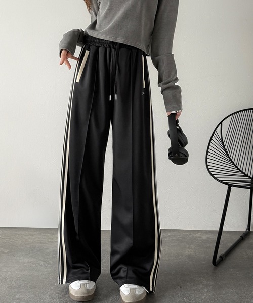 「Java」 ジャージパンツ MEDIUM アイボリー レディース_画像4