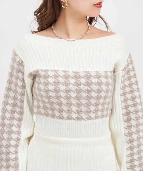 「ROYAL PARTY」 ニットワンピース FREE ブラック レディース_画像4