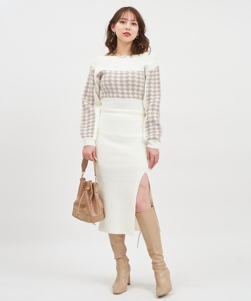 「ROYAL PARTY」 ニットワンピース FREE ブラック レディース_画像8