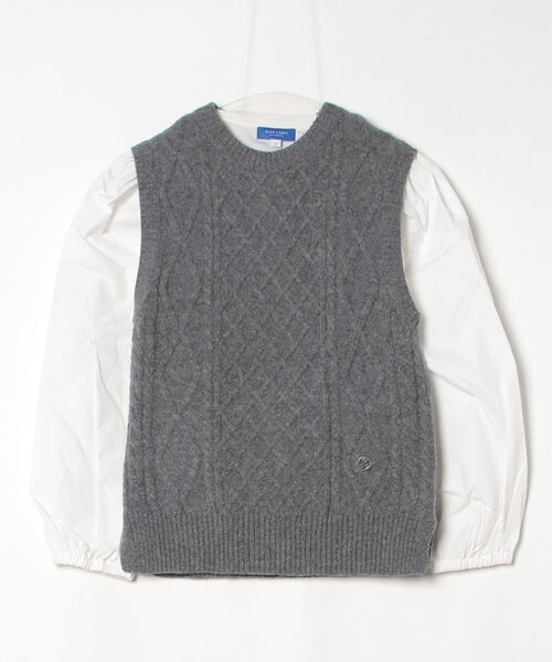 ブルーレーベルクレストブリッジ新品ホワイト カットソー 38 No.4 BLUE LABEL CRESTBRIDGE（ブルーレーベルクレストブリッジ） 長袖