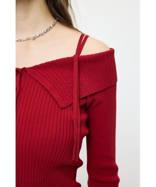 MOUSSY（マウジー） ニット セーター 「26年SS新作」3WAY SHOULDER