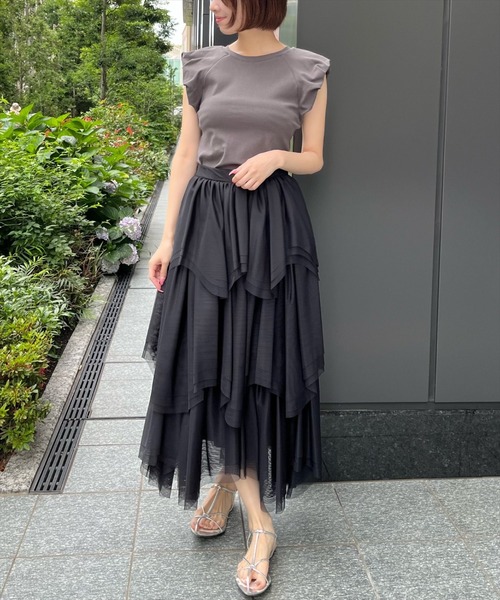AND COUTURE（アンドクチュール） スカート チュールティアード