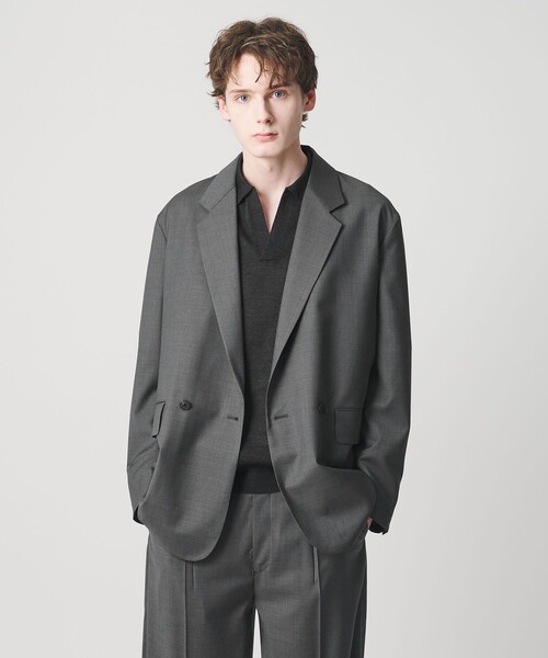 ジャケット テーラードジャケット 「別注」「BEAUTY＆YOUTH × LOEFF」トロピカルウール ボックス ジャケット MENS メンズの画像