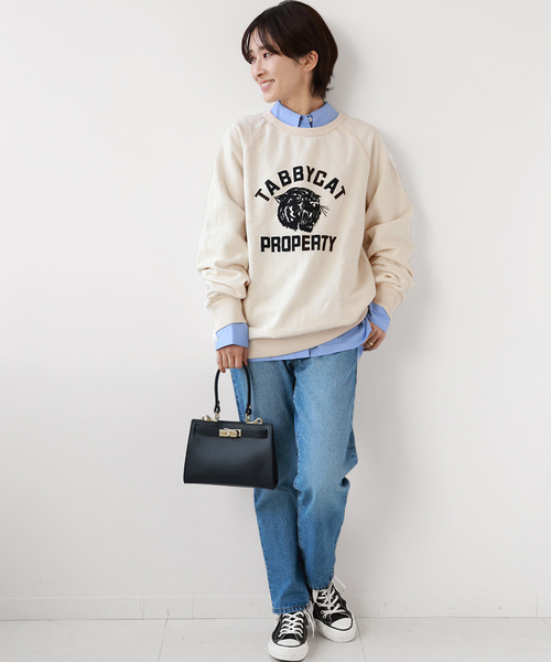 「MIXTA」 スウェットカットソー LARGE ピンク レディース_画像9