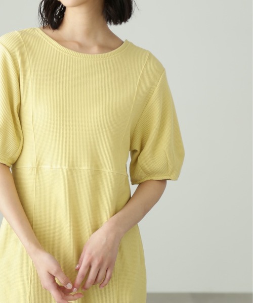 「FREE'S MART」 半袖ワンピース MEDIUM イエロー レディース_画像2