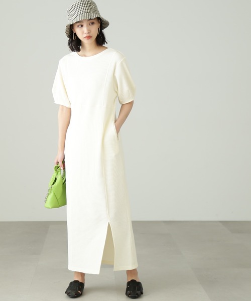 「FREE'S MART」 半袖ワンピース MEDIUM イエロー レディース_画像9