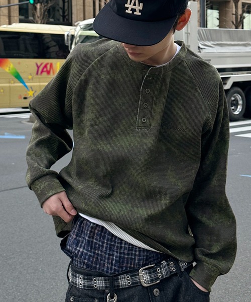 kutir（クティール） tシャツ HENLEY NECK ASSORTED RAGLAN THERMAL