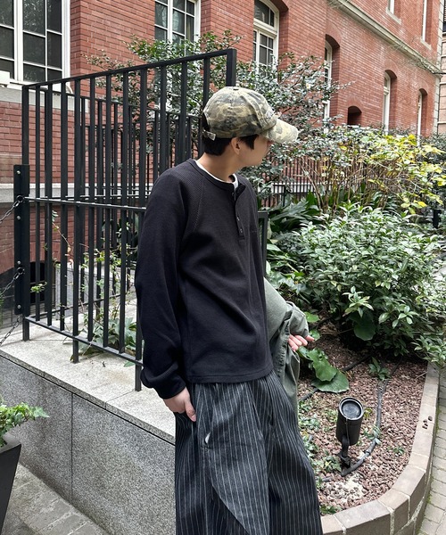kutir（クティール） tシャツ HENLEY NECK ASSORTED RAGLAN THERMAL