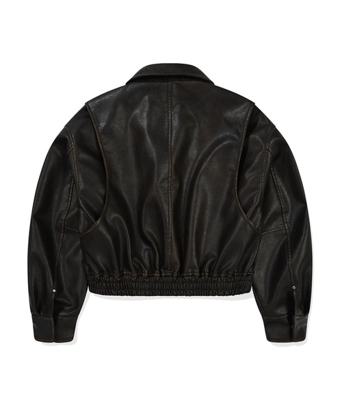 レザージャケット ライダース 「GISELLEジゼル着用」 WOMEN'S CROPPED LEATHER JACKET レディースの画像