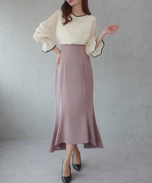 「CENEA」 長袖ブラウス LARGE アイボリー レディース_画像3