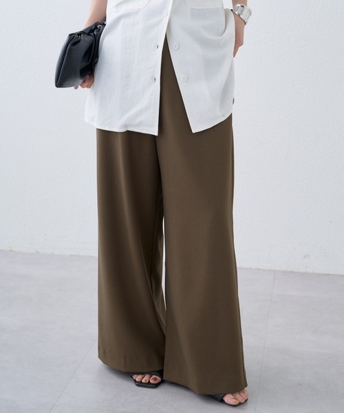 「Omekashi」 イージーパンツ 38 グレー レディース_画像2