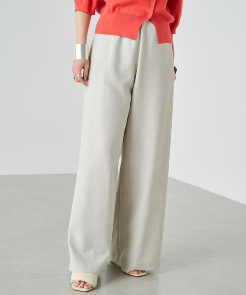 「Omekashi」 イージーパンツ 38 グレー レディース_画像3