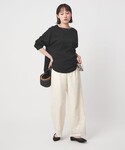 tシャツ バック スリット プルオーバー レディースの詳細画像3