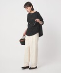 tシャツ バック スリット プルオーバー レディースの詳細画像4